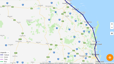Carte: le Nord du Queensland